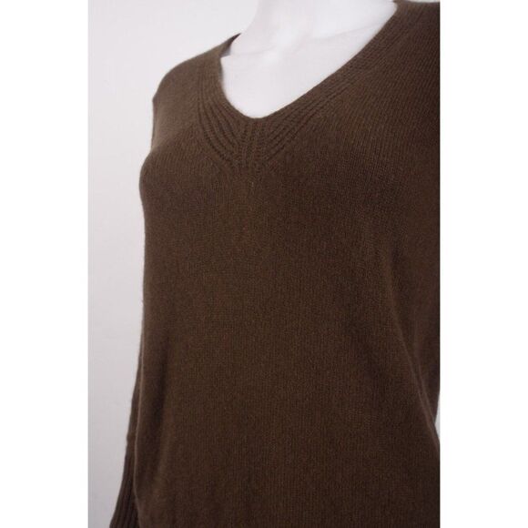 Vince Womens Cashmere Sweater V-Neck Pullover XXS Brown NWT - Picture 4 of 6